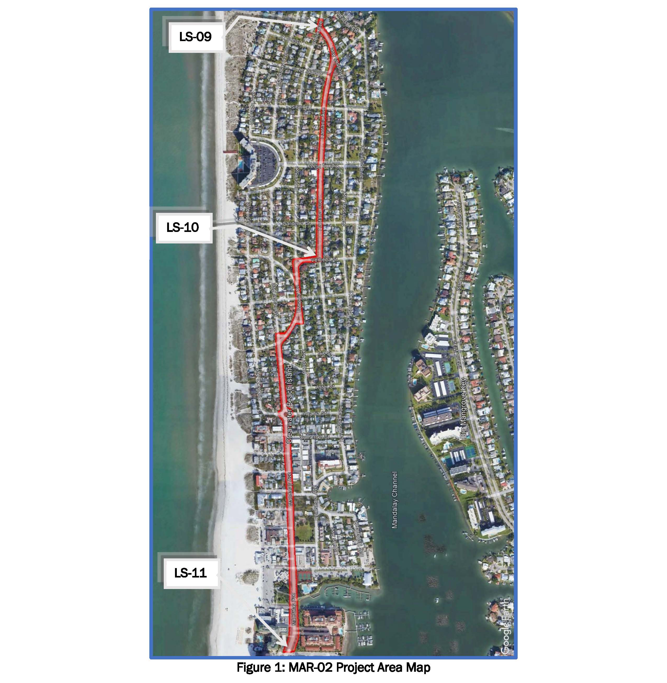 Lift Station project area map