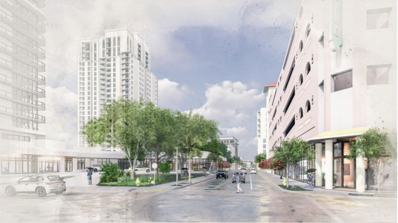Osecole Corridor rendering of street renovation 