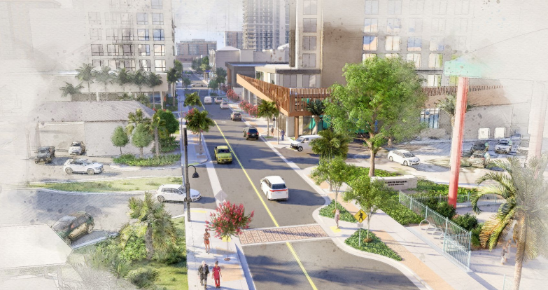 Artistic Rendering of Osceola Corridor Street Renovation