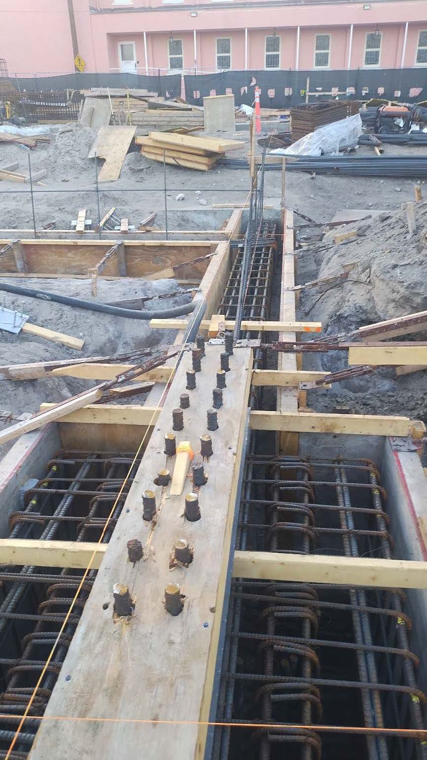 Formed Grade Beams of a newly constructed business