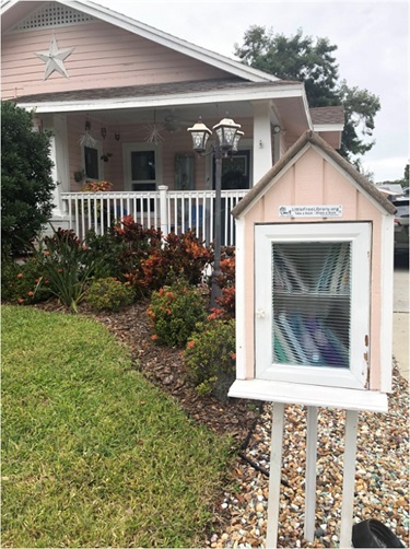 White little free library