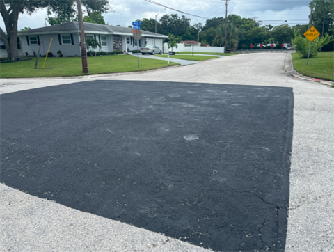 paved over mural at skycrest neighborhood