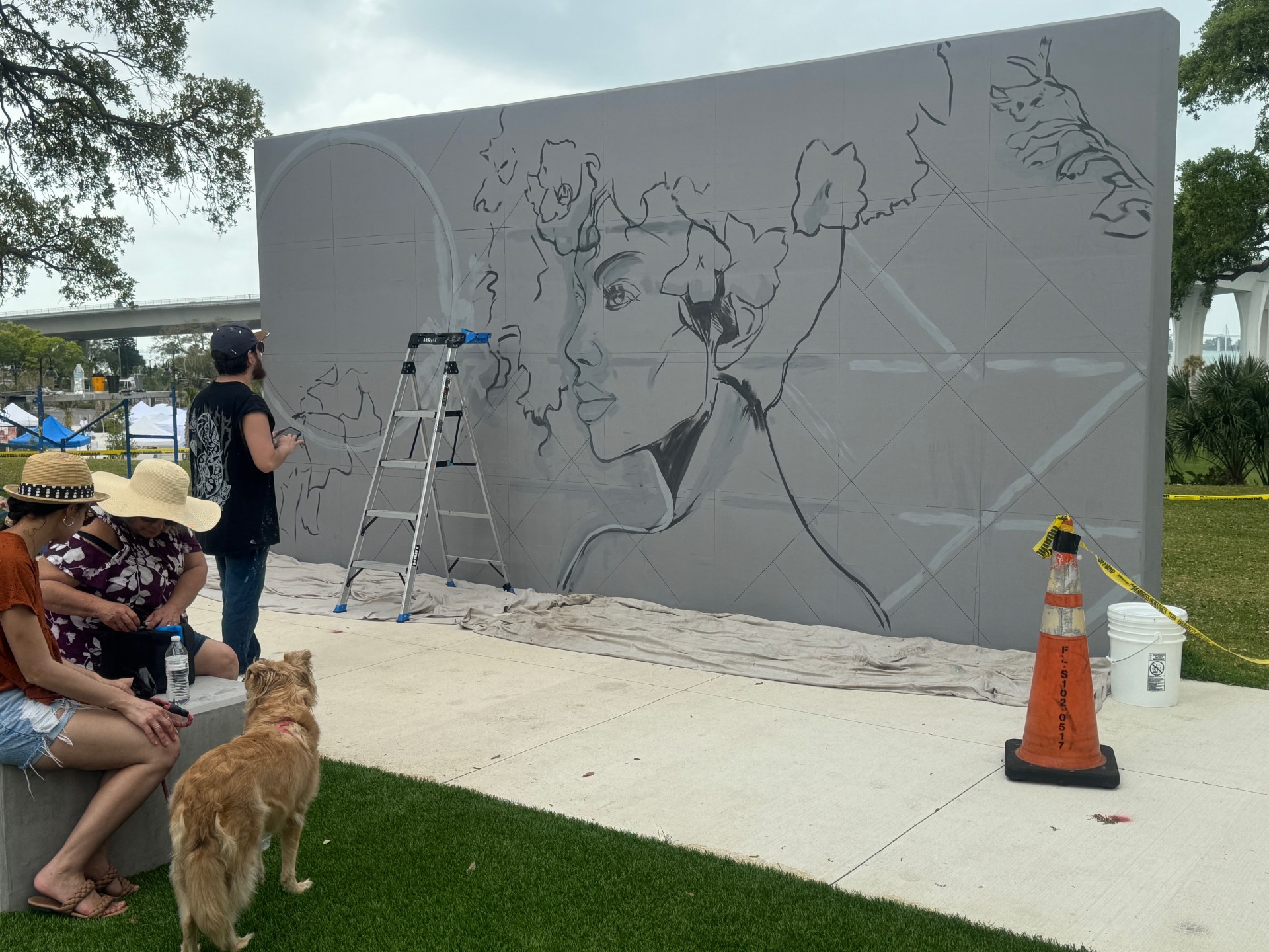 reflejos de luz mural process