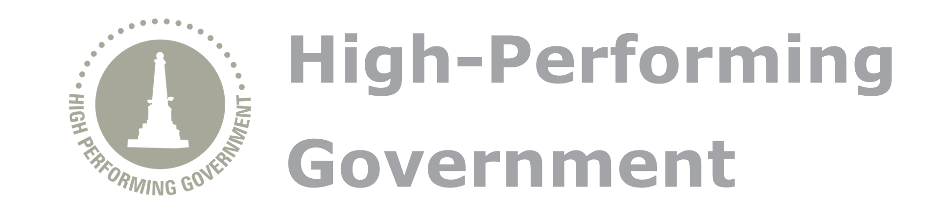 Image that says High Performing Government
