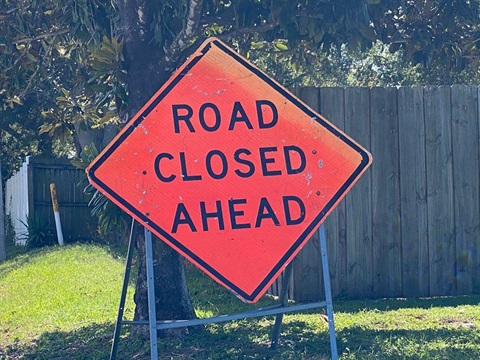 road closed sign