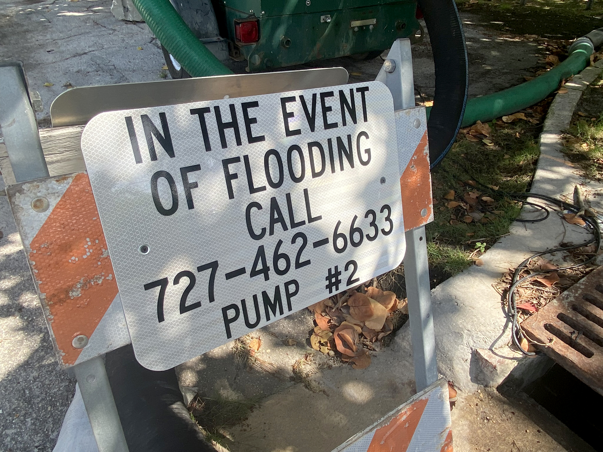 Flooding Sign on North Beach