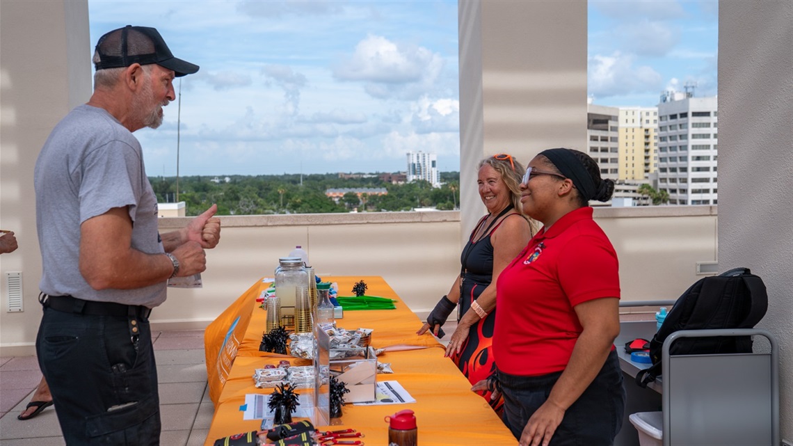 People at Hurricane Preparedness on the Roof