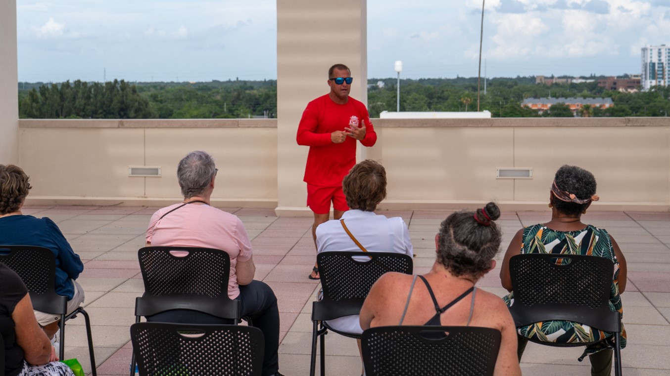Patrick Brafford presenting at Hurricane Preparedness on the Roof
