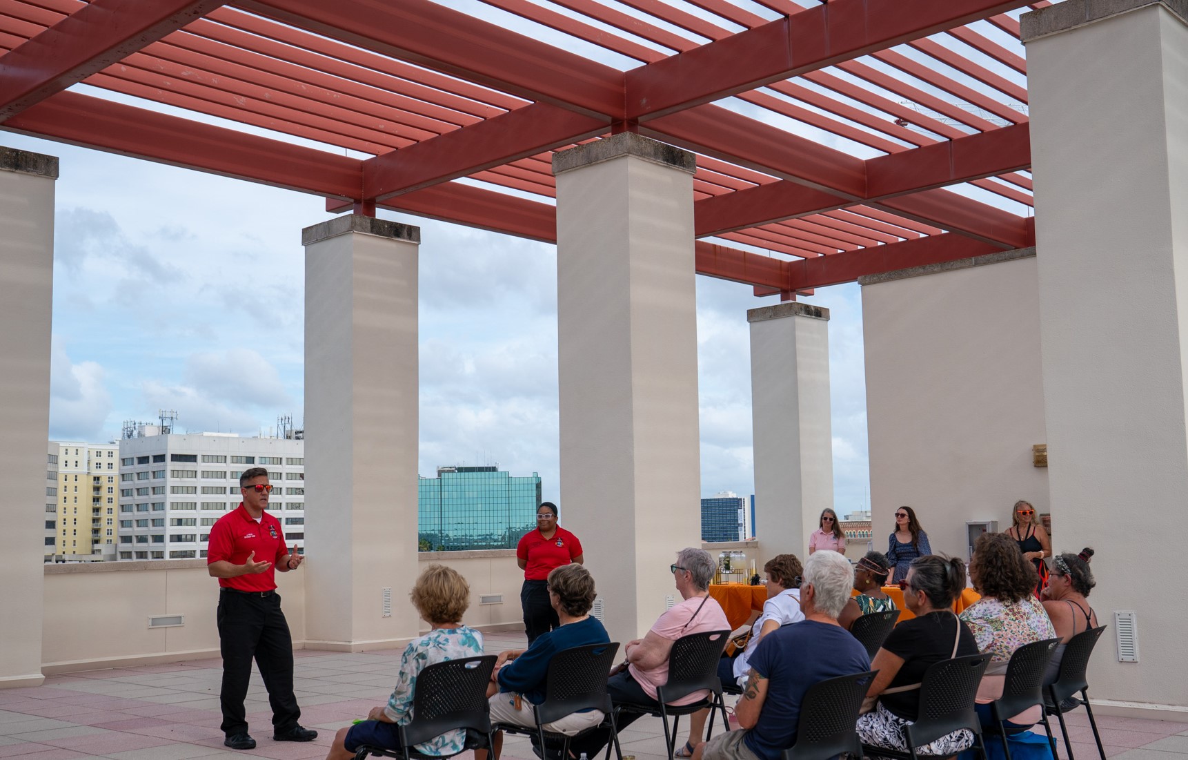 Jarrett Hood presenting at Hurricane Preparedness on the Roof