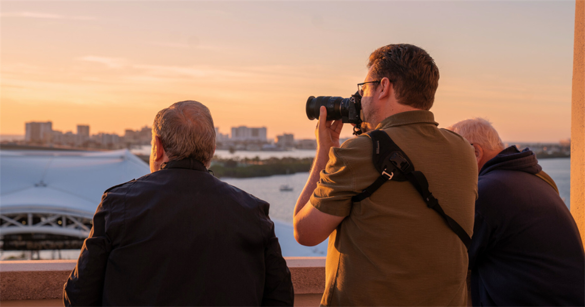 Sunset on the Roof at the Main Library