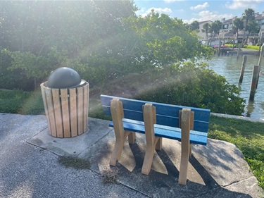 Bench at bay park