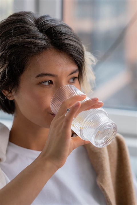 Person drinking water