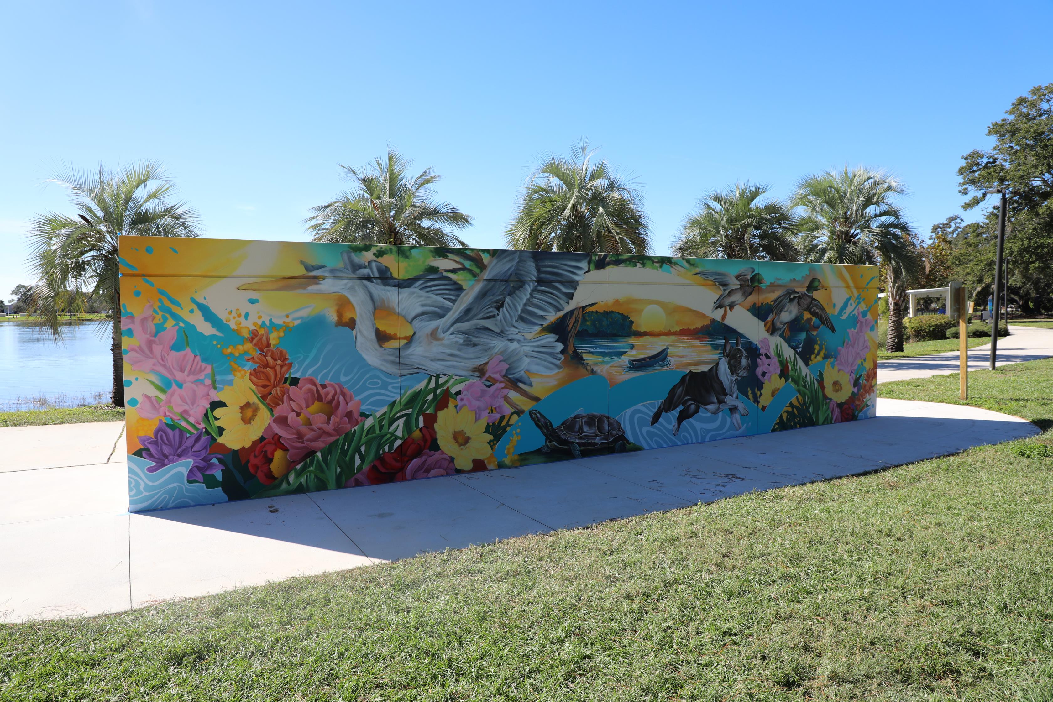 giving wall from left view