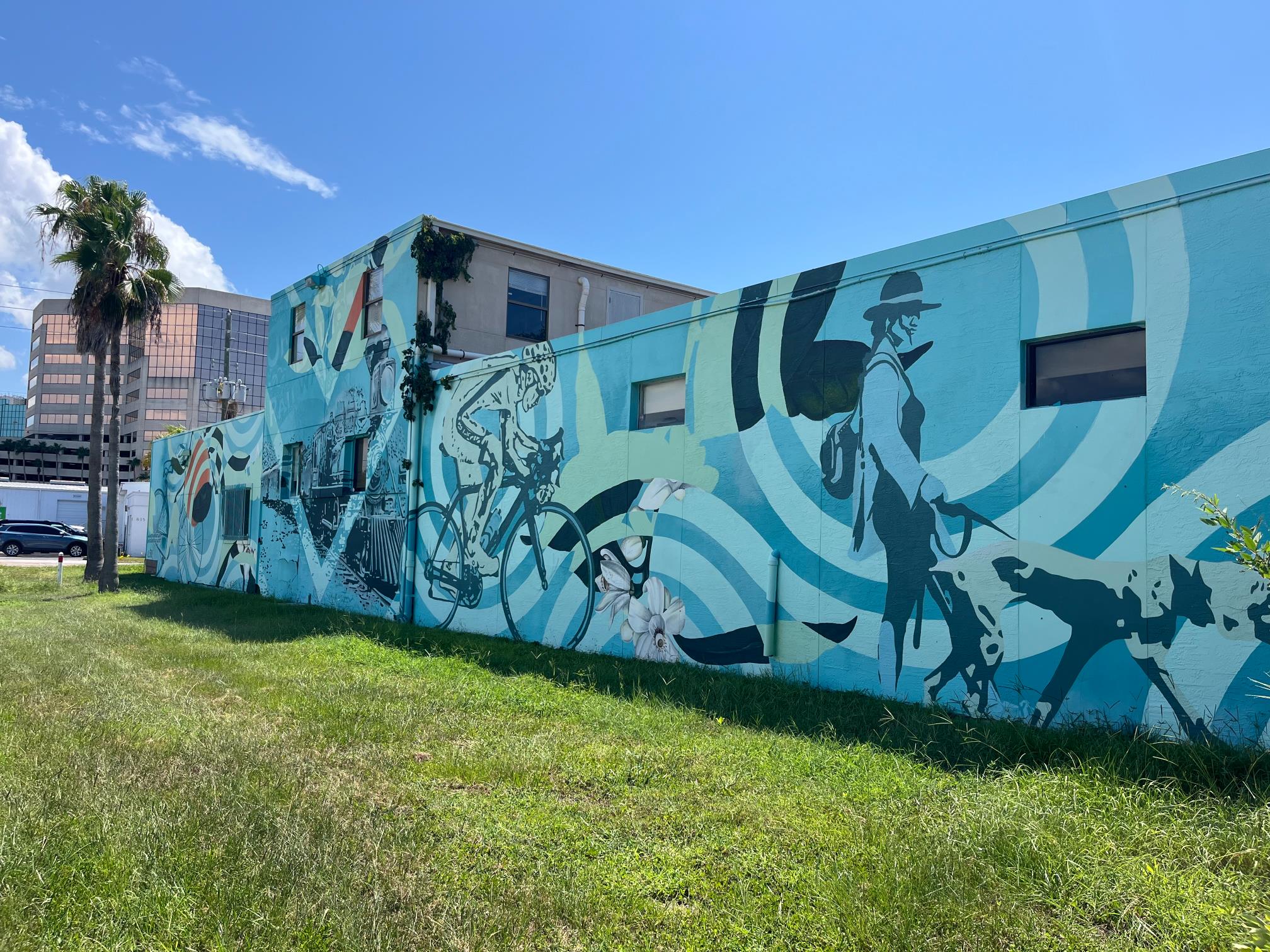 one hundred years before mural from the right view