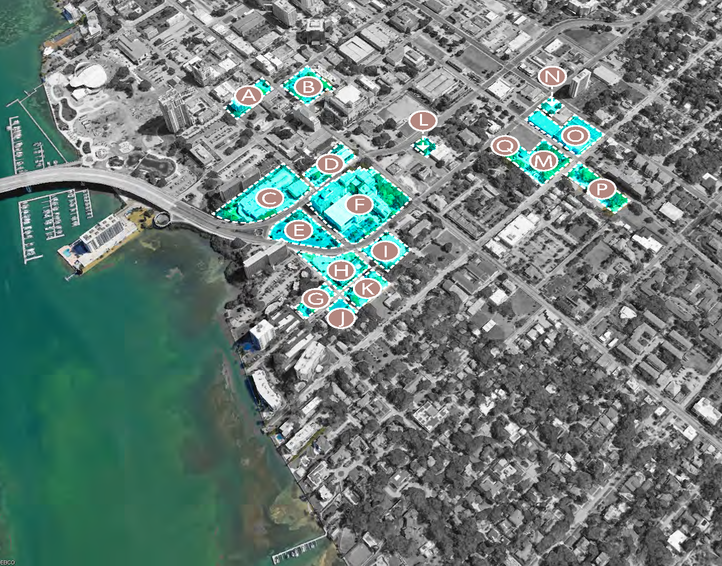 County-owned properties for redevelopment map