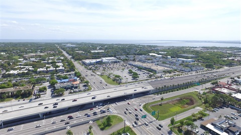 US Highway 19 with cars