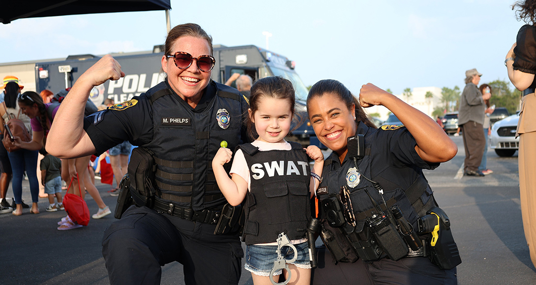 Police officers at National Night Out