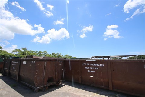 Truck with a dumpster