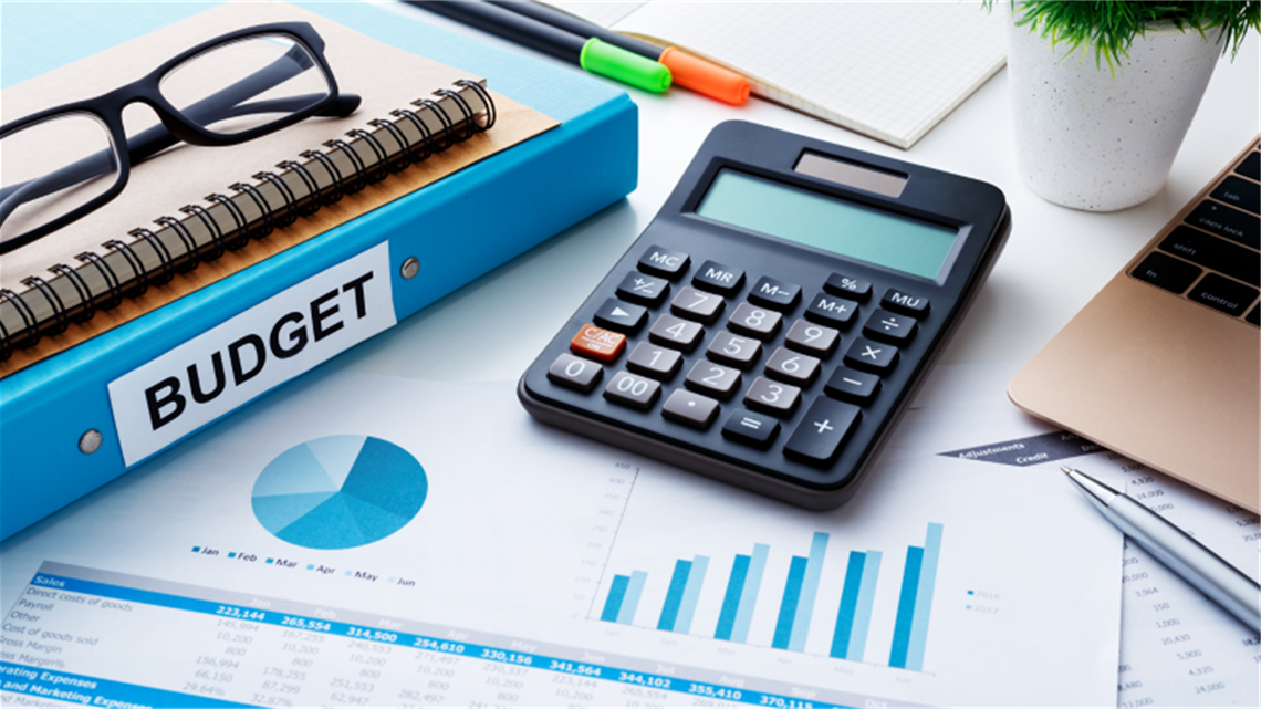 Image of calculator and papers