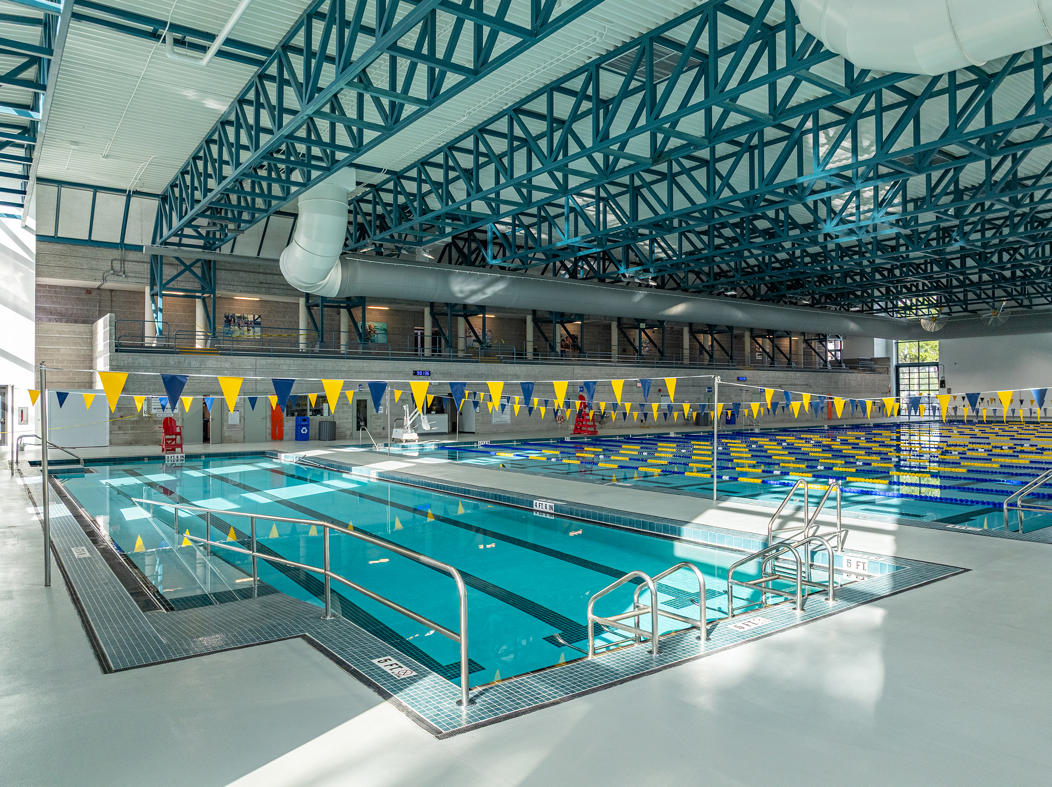Indoor heated pool at the Long Center